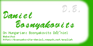 daniel bosnyakovits business card